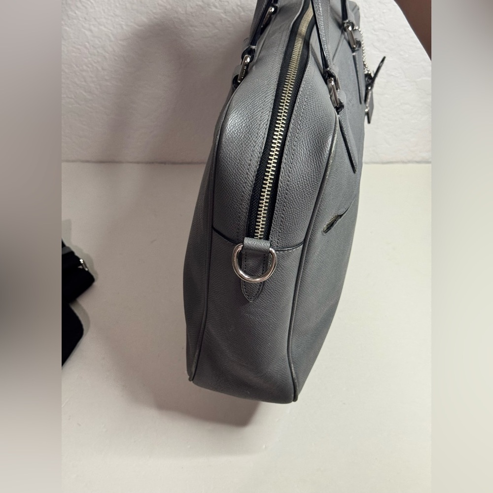 Coach Kennedy Briefcase Grey Saffiano Leather - Picture 9 of 15